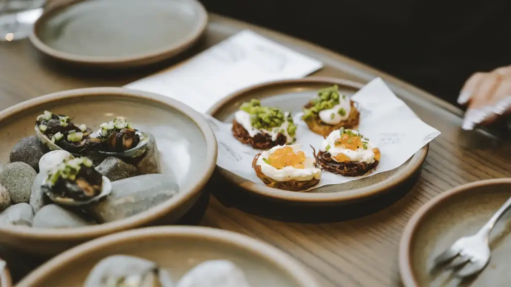 Fiordland-inspired degustation dishes served on the Milford Sound Business Class cruise