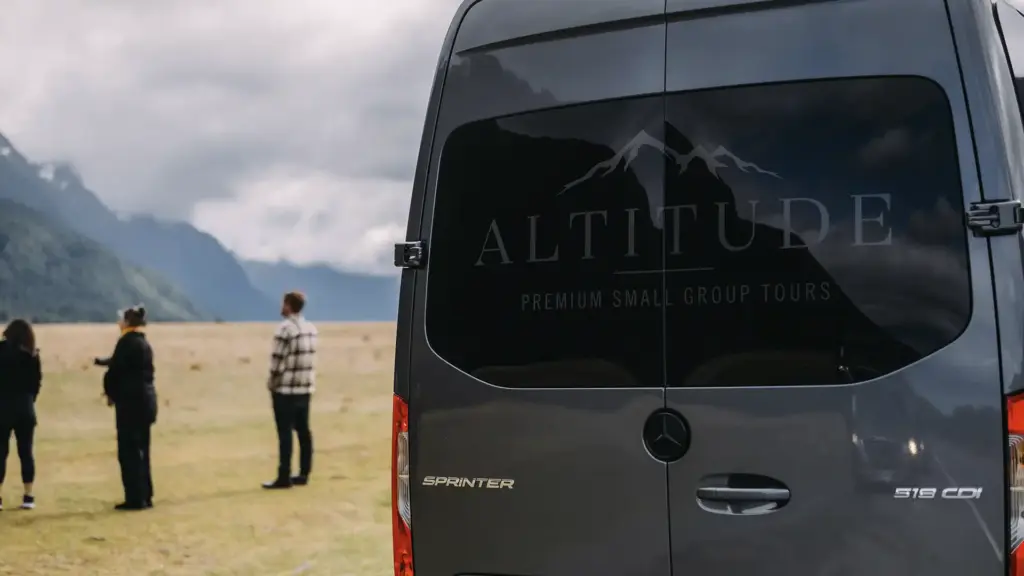 Altitude Tours van at Eglinton Valley on the Queenstown to Milford Sound road