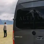 Altitude Tours van at Eglinton Valley on the Queenstown to Milford Sound road